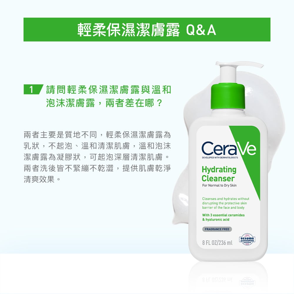 輕柔保濕潔膚露與溫和泡沫潔膚露，兩者差在哪?