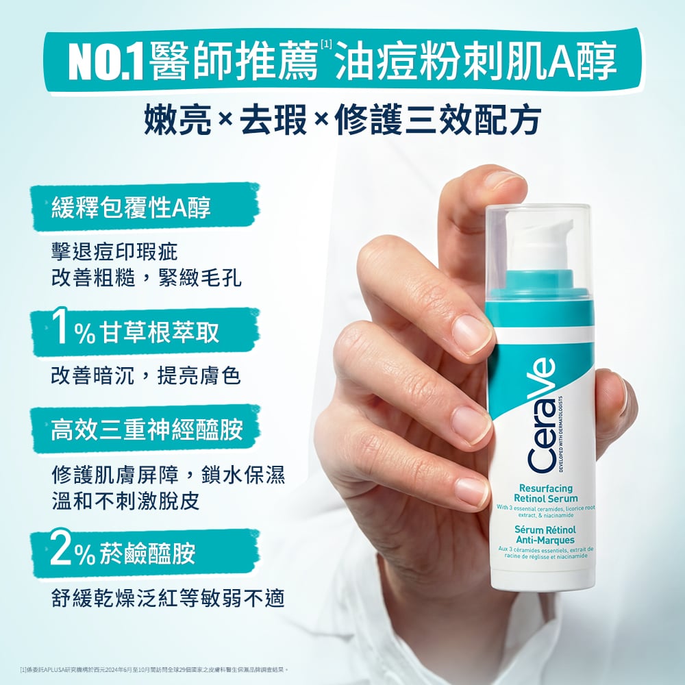 緩釋包覆性A醇、1%甘草根萃取、高效三重神經醯胺、2%菸鹼醯胺